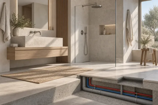Illustration architecturale : plomberie & sanitaires