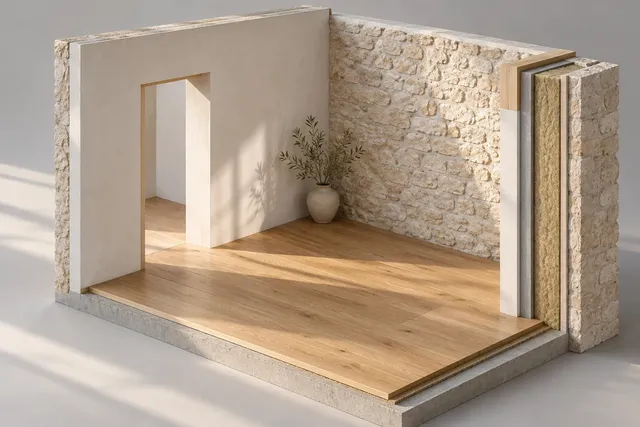 Illustration architecturale : isolation intérieure
